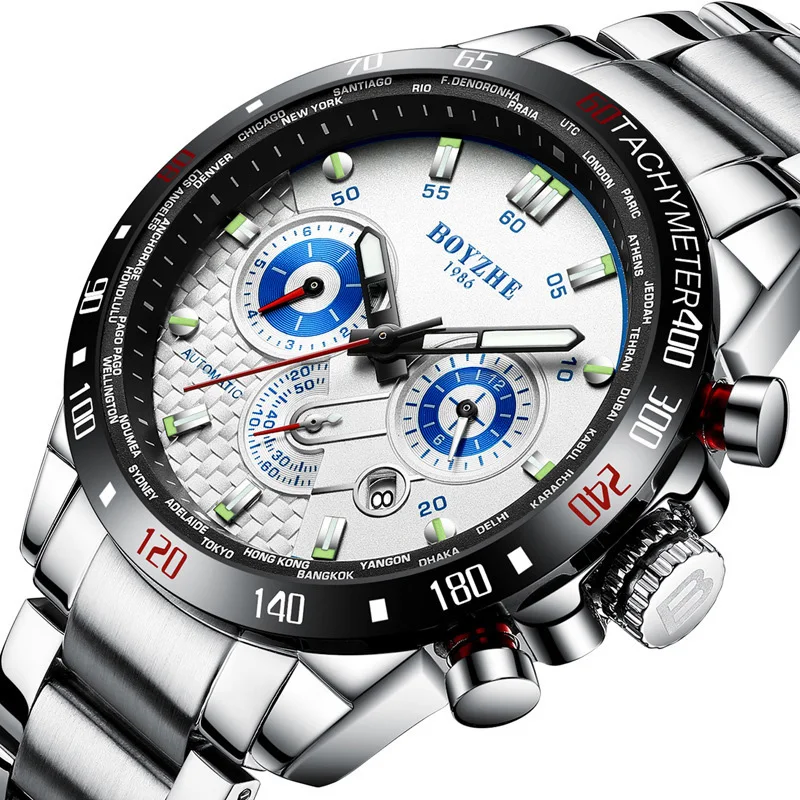

Fashion night light multi-function mechanical watch sports wind business waterproof calendar men's watch