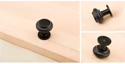 Круг черный цинковый сплав шкафы современный простой Дизайн ящиками (D: 30 мм Высота: 25 мм) ручки 10 шт