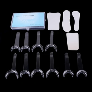 

1set/4pcs Mouth Opener Intraoral Dental Clinic photography Mirror+ 10pcs Retractor Cheek Lip Mouth Opener Transparent white