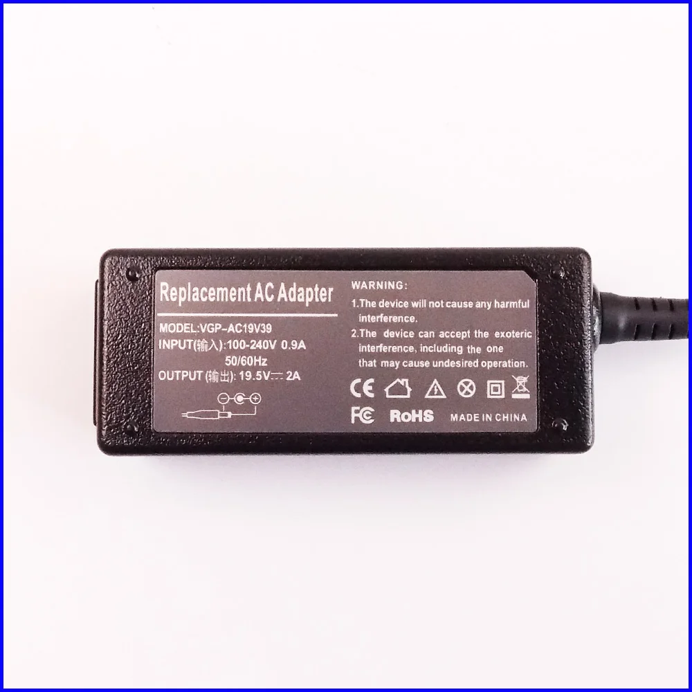 19.5 В 2A портативных ПК ac Адаптеры питания Батарея Зарядное устройство для Sony vaio vgp-ac19v39 vgp-ac19v40 vgp-ac19v47 vgp-ac19v57 pa-1400-06sn