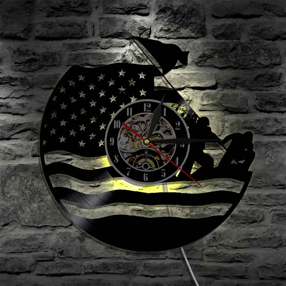 1Piece U.S. Marine Silhouette LED Light Soldier Color Changing Wall Light With Remote Controller Home Decor