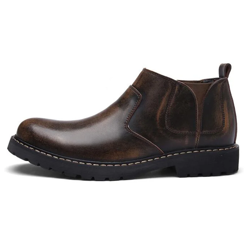 Tangnest/модные мужские ботинки в стиле ретро ботинки в деловом стиле из яловичного спилка мужские повседневные рабочие ботинки мужская разноцветная обувь с высоким берцем XMX709