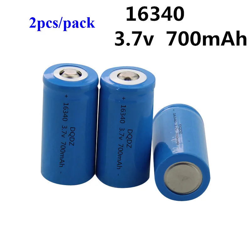 2 шт. CR123A батарея 16340 700mah 3 7 V литий ионная аккумуляторная для светодиодного