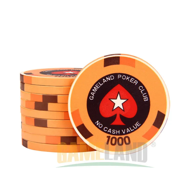 Poker Chips Casino Chip 14g Ceramic + IRON Coin Square Chips Professional Texas Casino Chip