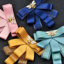 Новая мода, женская, ручная работа, Корейская, Британская, для колледжа, воротник, булавка, узел, рубашка, ленточная брошь, галстук-бабочка