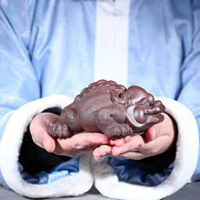 Фиолетовый Глиняный чай ПЭТ чистый жаба чай играть оптом ручной маленький домашний Декор Аксессуары Заводская Исин чайный набор