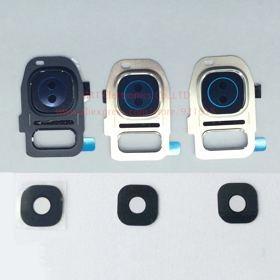10PCS New Original Rear Back Camera Glass Lens Cover with Frame Holder for Samsung Galaxy S7 G930A G930F S7 Edge G935 Free Ship