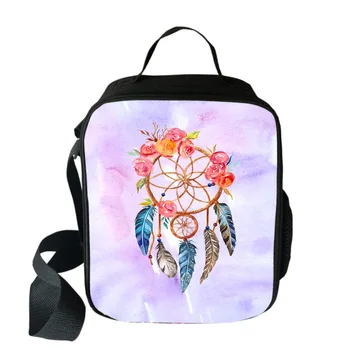 

Hot Sale Insulated Lunch Bags Thermal Lunchbox 3D Beautiful Flower Printed Lunch Bags For Women Girls Kids Food Container