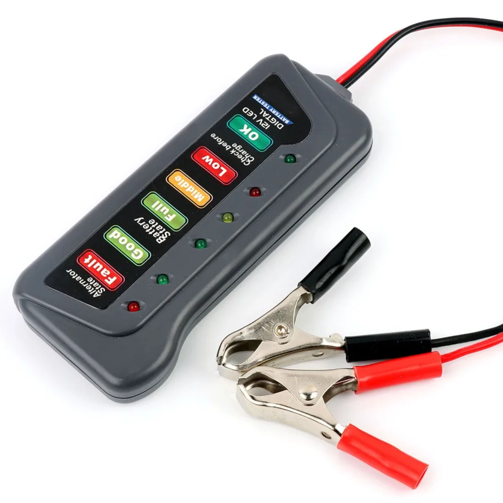 Sikeo 6 LED Display indication Car Battery Check Alternator Tester Test