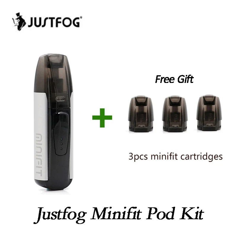 

Original Justfog Minifit Pod Kit Plus Free 3pcs Minifit Pod with 370mAh Battery and 1.5ml Tank Electronic Cigarette Vape Pen Kit