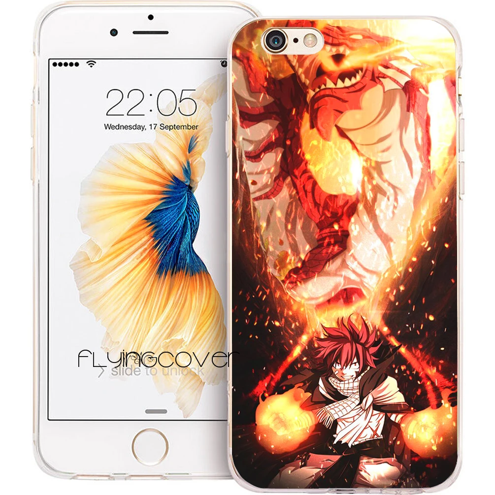 Capa Anime Fairy Tail Natsu Soft Silicone Phone Cases for iPhone XS Max XR X 7 8 6 6S Plus 5S 5 SE 5C 4S 4 iPod Touch Cover. |