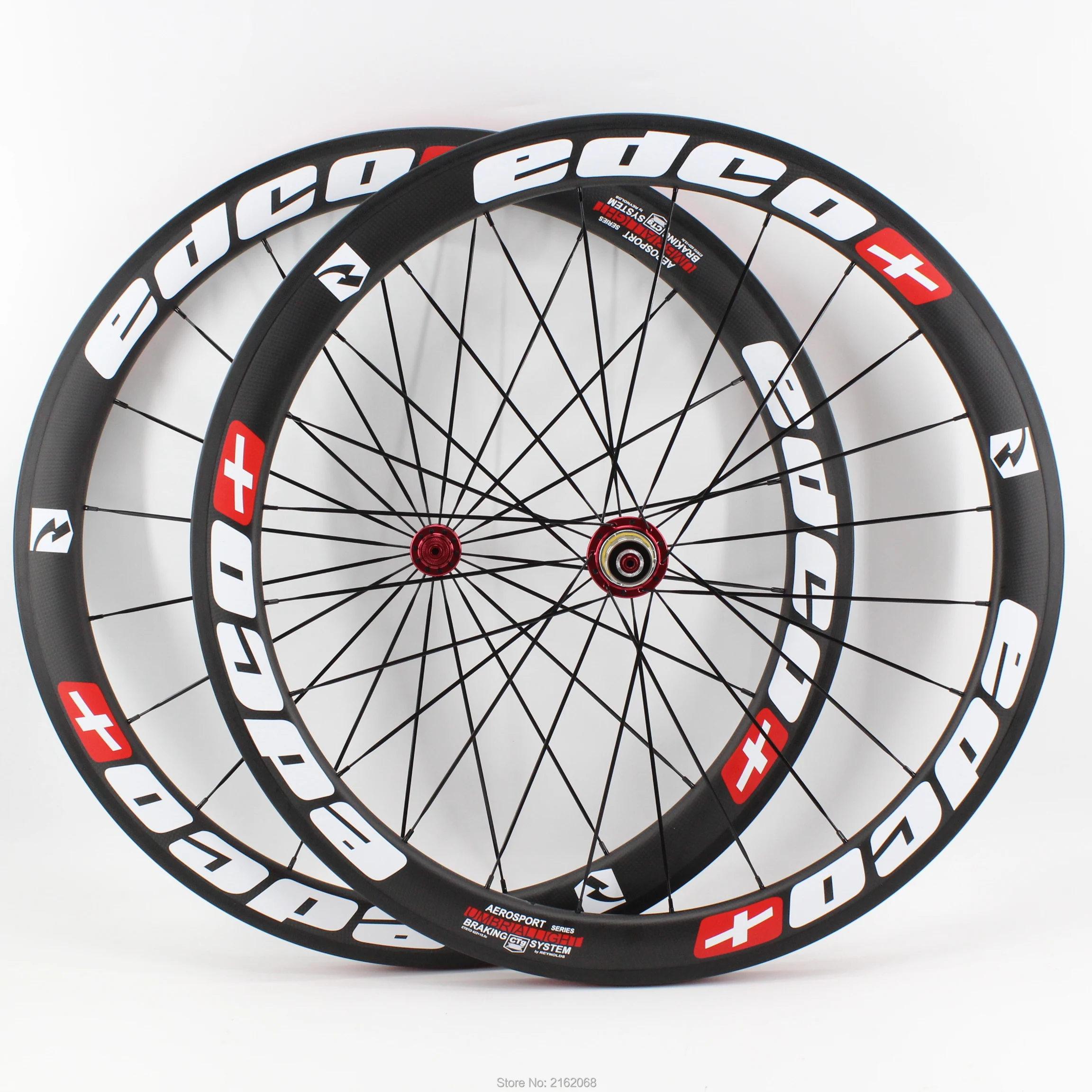 Discount New white+red 700C 50mm clincher rims Road bike matte 3K/UD/12K full carbon fibre bicycle wheelsets 20.5/23/25mm width Free ship 9