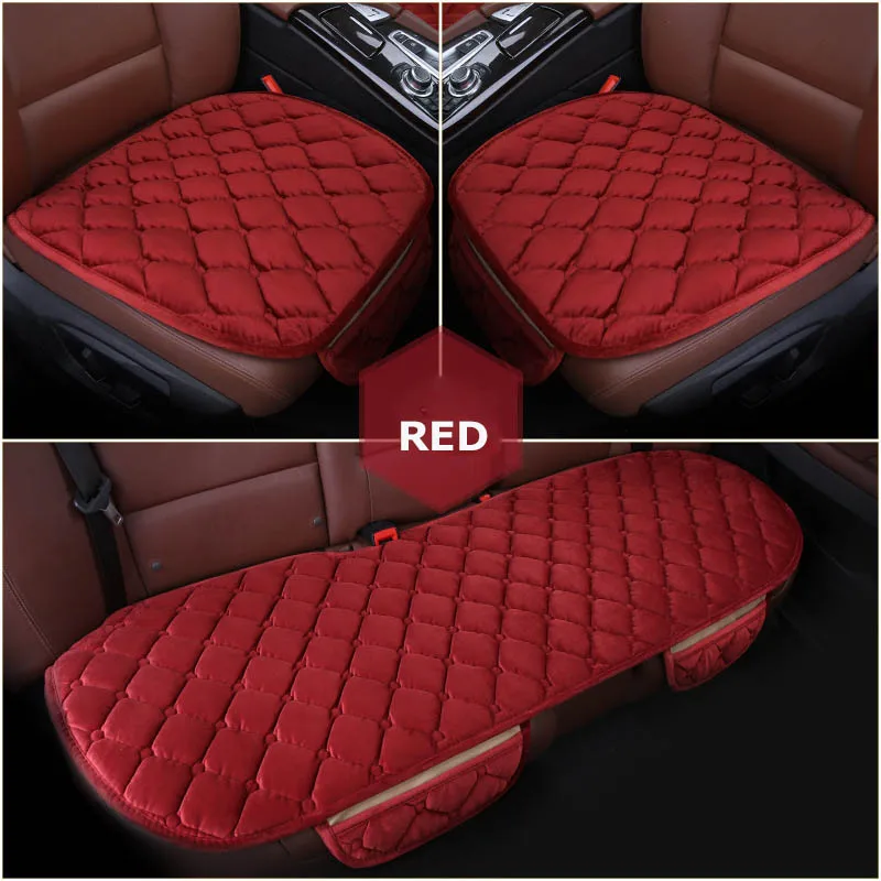 

KKYSYELVA Car Seat Cover Universal Auto Front Back Seat Cushion Covers Car Chair Mat Pad Interior Accessories