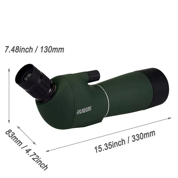 LAIDA 20-60x60 Spotting Scope Zoom Telescope Angled Monocular 45-Degree (6)