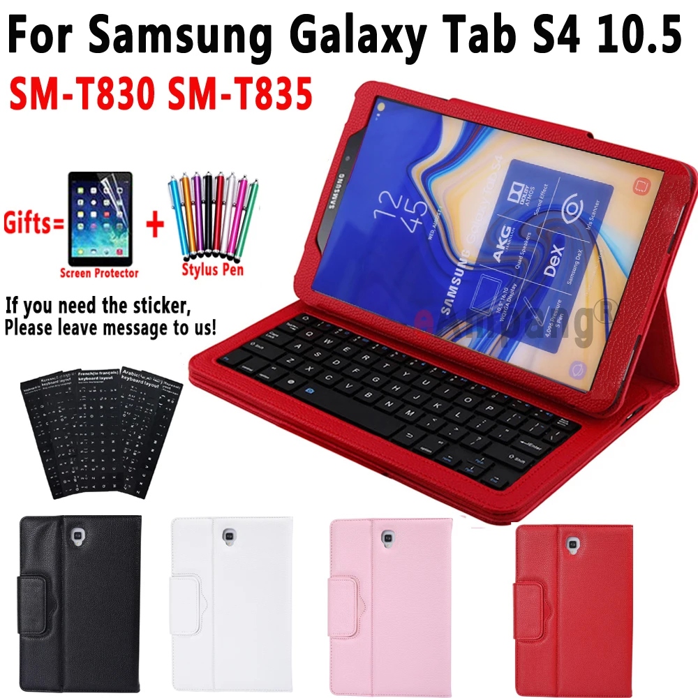 Чехол с Bluetooth клавиатурой для Samsung Galaxy Tab S4 10 5 дюйма фотосессия 2018 T830 T835 чехол