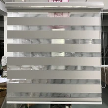 Сделанные на заказ 90% затемненные рулонные шторы Зебра в сером окне шторы для гостиной GH03-006 доступны 12 цветов