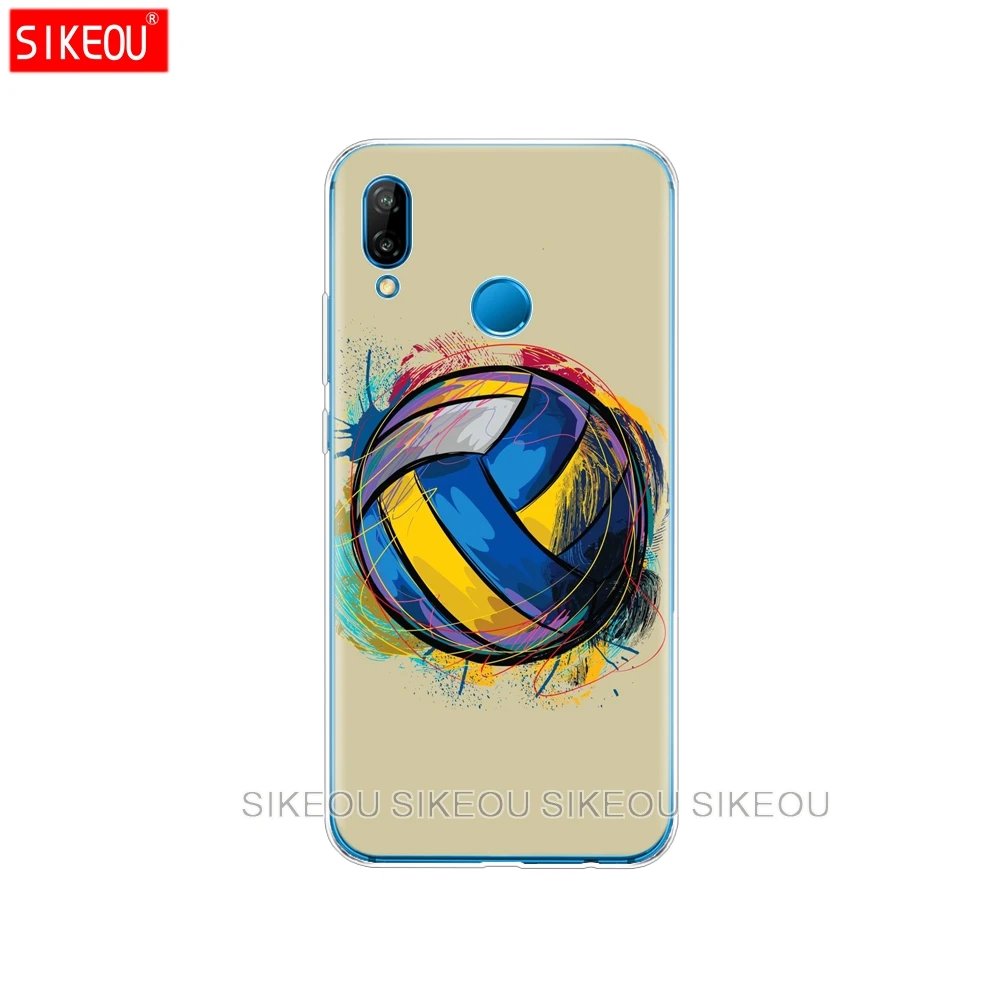 Силиконовый чехол для телефона Huawei P20 P7 P8 P9 P10 Lite Plus Pro 2017 p smart 2018 волейбол