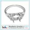 Beadsnice Sterling Silver 925 Rings Fine Jewelry Round Accessories Diy Semi Mount Gem Ring Setting Diamond Wedding Ring 3