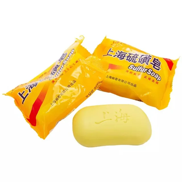 Sulphur soap 360pcs Chinese Sulfur Soap Functional Anti Itching Dandruff Acne Aoap for Skin Care