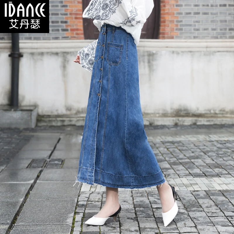 Free Shipping 2022 Fashion Single-breasted Sexy High Waist Summer XS-XL Long Maxi A-line Tassels Skirts With Pockets For Women high stretchy men s jeans pants ripped jeans pants with pockets denim fashion versatile tide men s clothes streetwear 2023 new