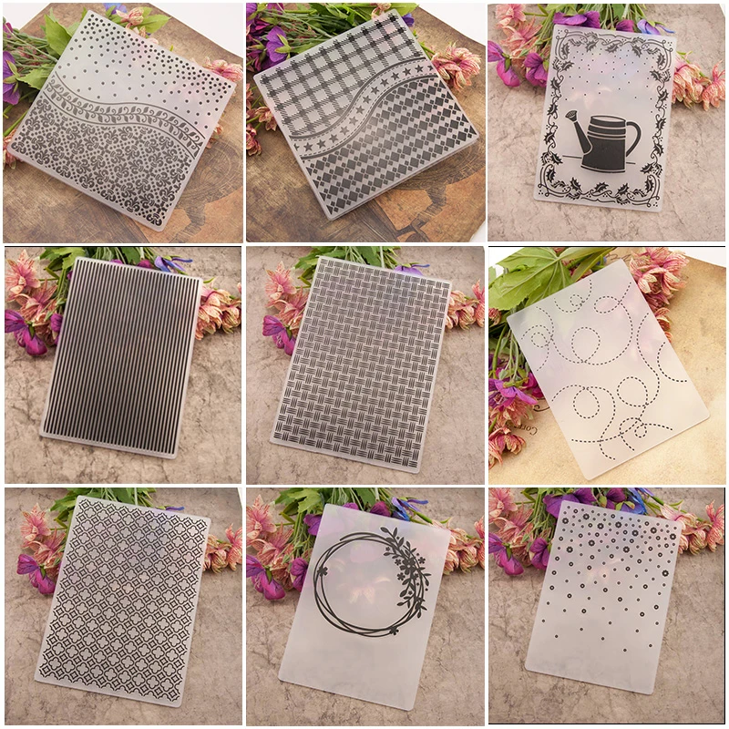 Die Cut & Embossing Machines Plastic Embossing Folder Template DIY