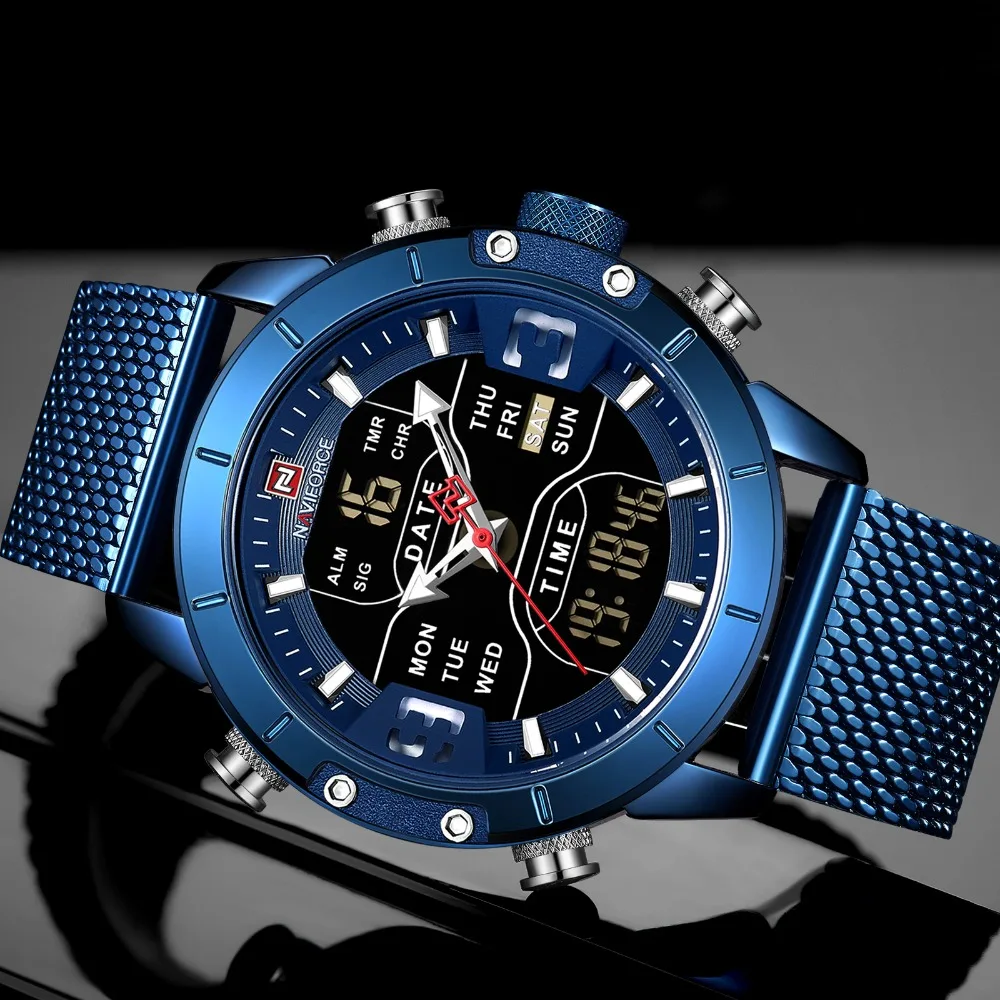 Ceny Naviforce Top Brends mężczyźni Sport zegarek luksusowy zegarek na rękę mężczyzna zegarek dżem tangan anti air pria relogio masculino