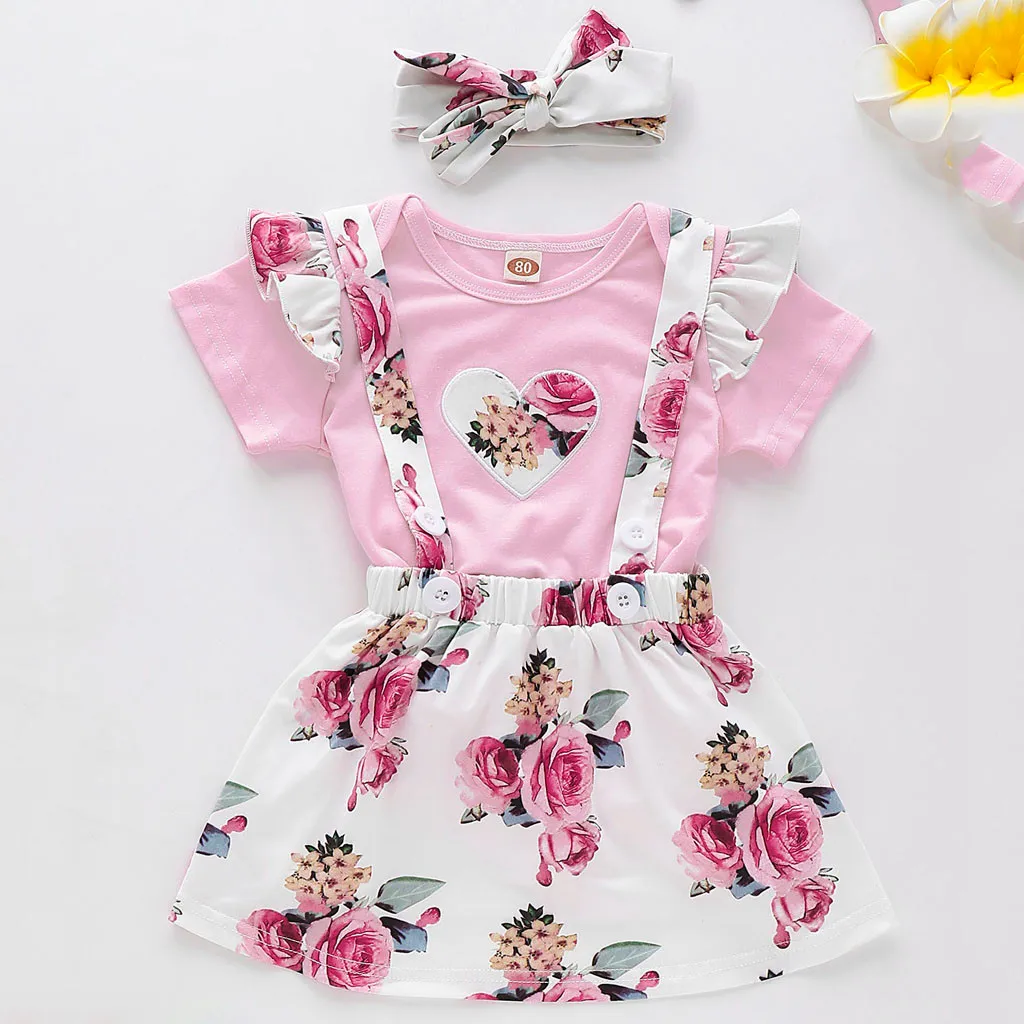 

baby clothes girl summer toddler girl clothes roupa infantil feminina female child flower short sleeve pink#P6