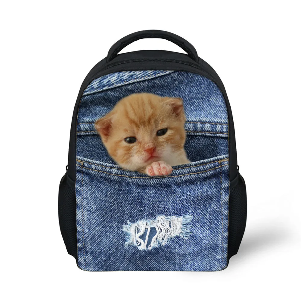 picture photo custom 3D effects Primary school bag customized shoulder bag Campus Cowboy Leprechaun pocket free design backpack