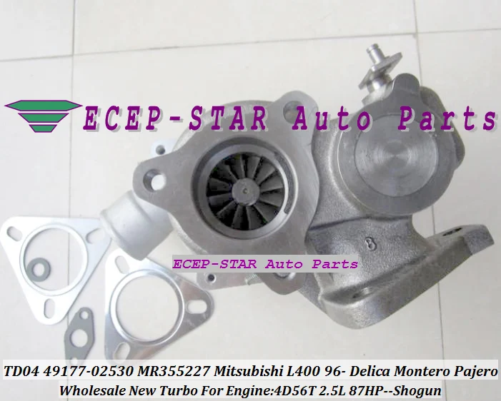 TD04-10T-4 TD04 49177-02530 49177-02531 MD168053 MR355227 Mitsubishi L400 1996- DELICA MONTERO PAJERO SHOGUN 4D56 2.5L 87HP -) (5)