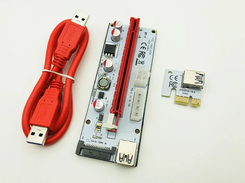 6 шт./лот PCI E 1x до 16x Майнер машина усовершенствованный удлинитель 008C переходная