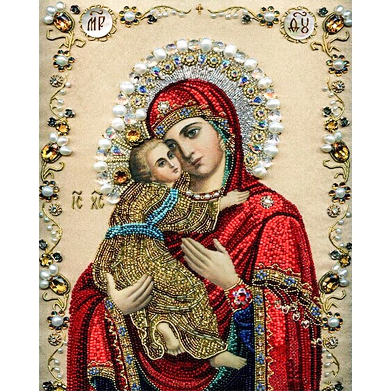 

5D Diy Diamond Painting,Religious,Kindly The Mother of God,Picture By Rhinestones,Square Daimond Painting,Diamant Paintings