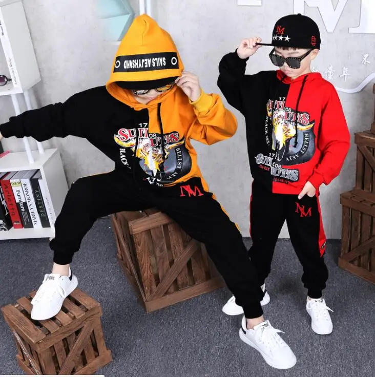 Beste Voor 3 14 Jaar Kinderen 2 stuks Kleding Suits Kinderen Katoen Kleding hiphop Streetwear Dance Set Sport Jongens Meisjes kostuums