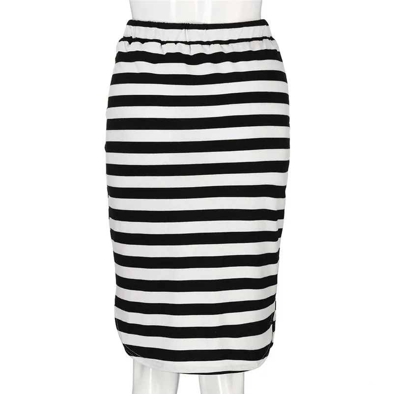 New Fashion 2018 Summer style skirts womens casual Stripe Hight Waist  Maxi Mini Skirt Women Clothing Bottoms Femme Saia Y04#N (4)