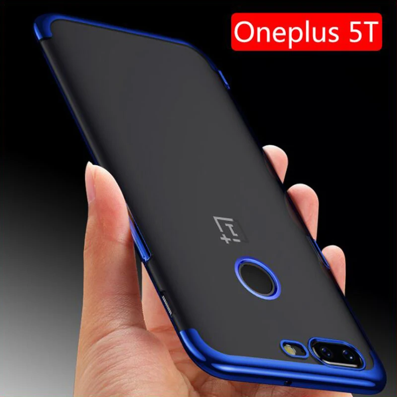 

Oneplus 5T Case Luxury Silicon Plating TPU Back Cover For Oneplus 5 Phone Case one plus 5t A5010 Clear ultra thin Protective