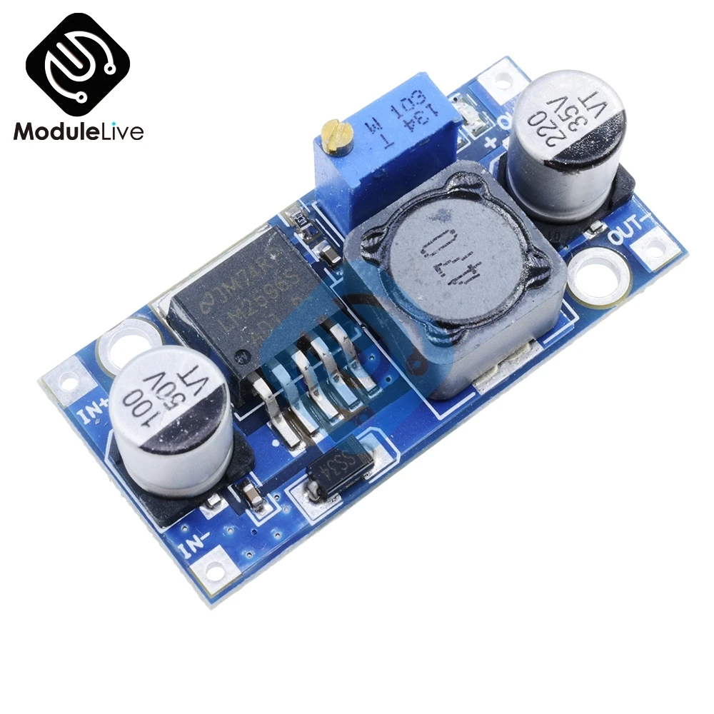 LM2596S DC to DC Voltage Regulator 3.2-40V to 1.25-35V Buck Converter DIY Power Supply Step Down Module LM2596S DC to DC Voltage Regulator 3.2-40V to 1.25-35V Buck Converter DIY Power Supply Step Down Module