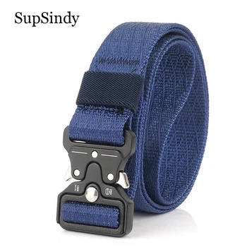 

SupSindy men canvas belt Quick release Metal buckle nylon belts military Army multifunctional Training tactical belts male strap