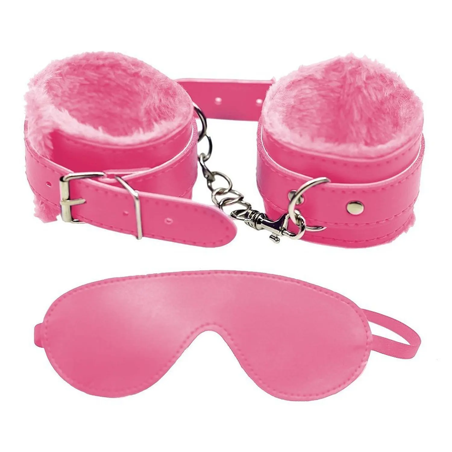 Handcuffs And Blindfoldfurry Leather Toys Kit Sex Toys For Couples In