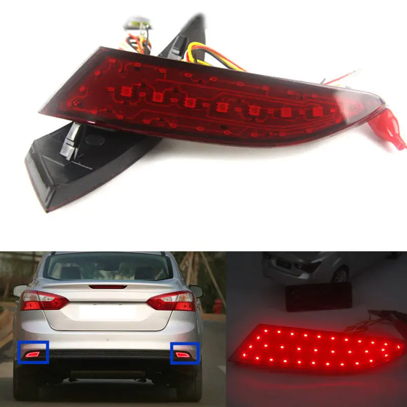 

A Pair Rear Bumper Light Driving+Brake+Signal Lamp For Ford Focus A