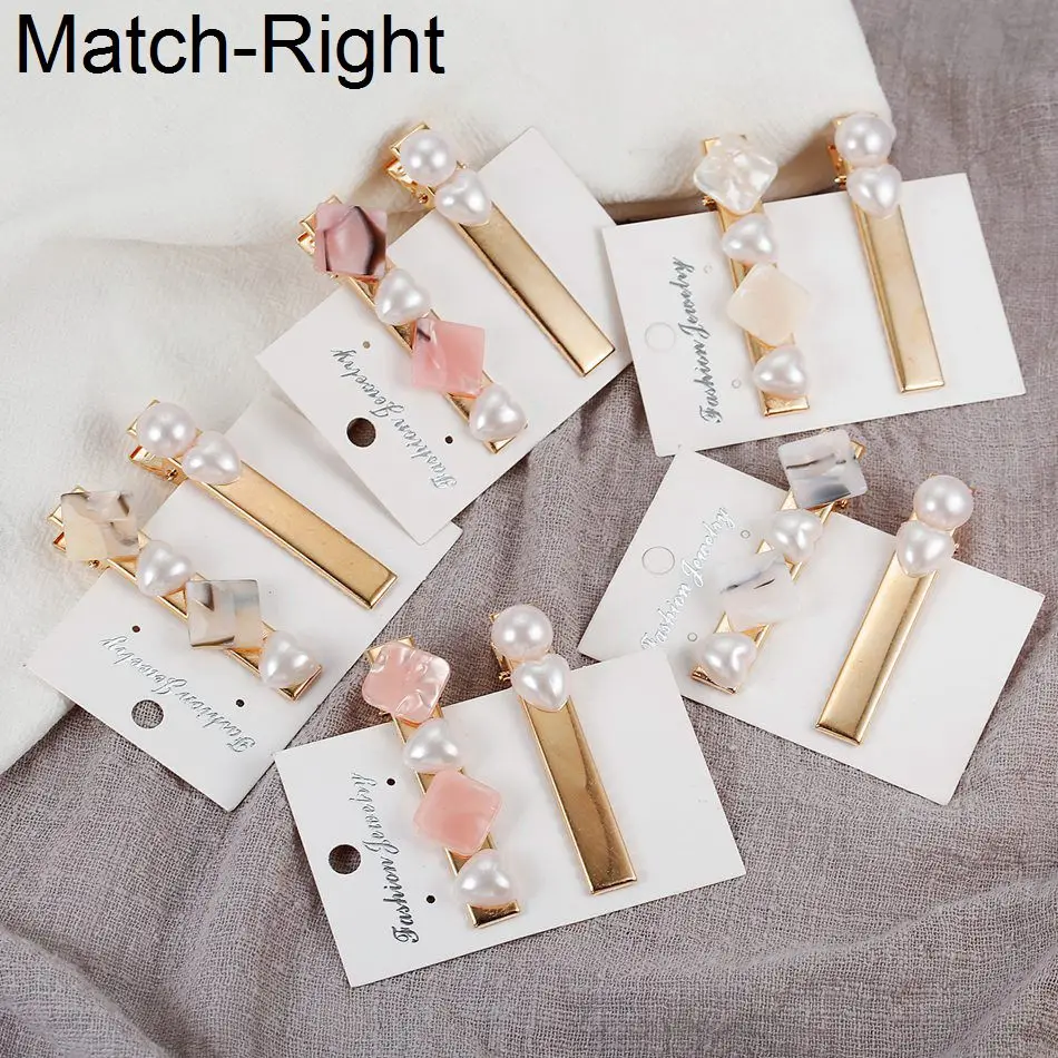 

Match-Right 2PCS Pearl Hair Clip Pin Styling Ornaments Crab Hairpin Head Jewelry Barrette Tiara Bridal Hair Accessories NR187
