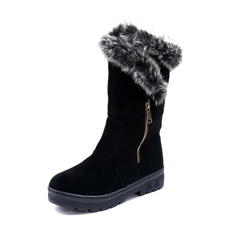 ladies snow boots with zipper