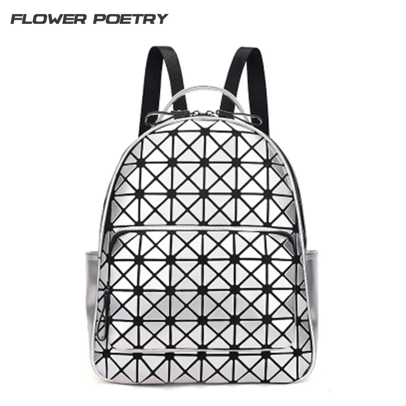Women Backpack Feminina Geometric Patchwork Diamond Lattice Backpack forTeenage Girl Famous Brand Bag Mochila sac a
