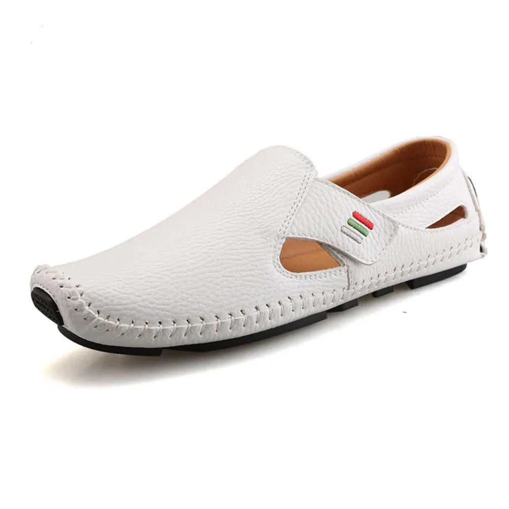

Breathable Sandals Moccasins for Men Loafers Summer Walking Breathable Casual Shoes Men Hook&loop Driving Boats Men Shoes Flats