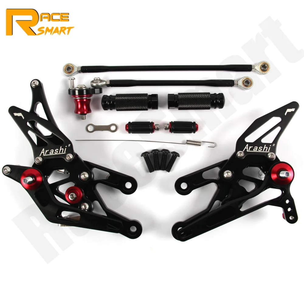 Для HONDA CBR1000RR 2004 2005 2006 2007 1000RR Задние подножки ухода за кожей ног колышки для езды на велосипеде Аксессуары для мотоциклов с ЧПУ регулируемый задний комплект