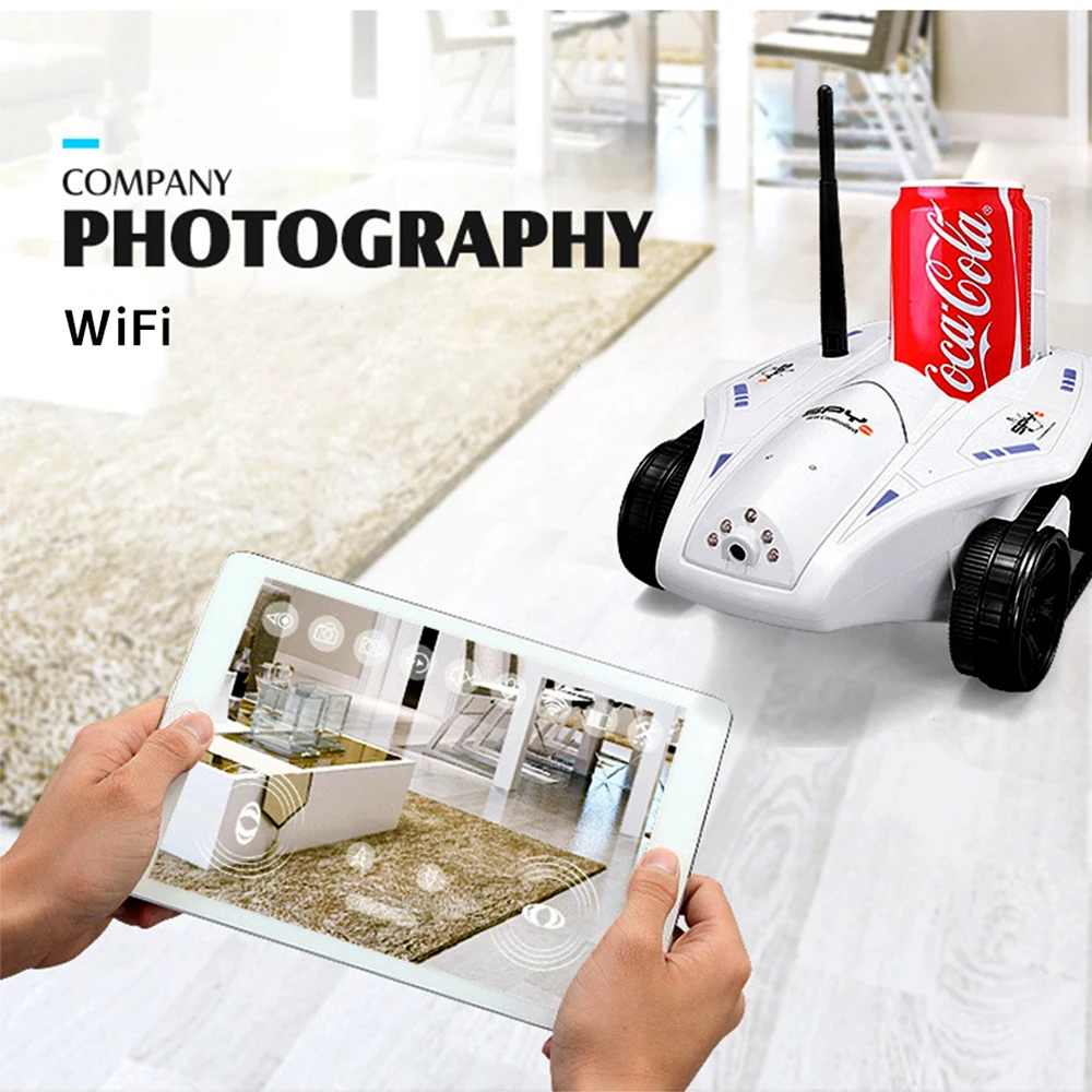 WIFI Remote monitoring car iphone real time video transmission remote control car toy tank car Home