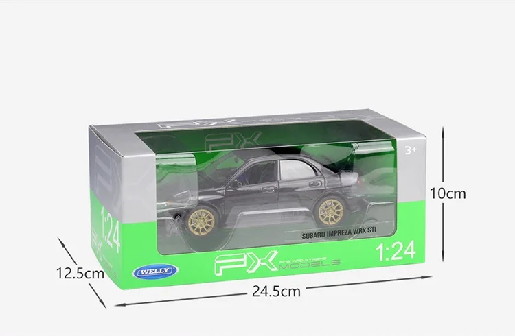 Игрушечный автомобиль WELLY 1:24 Subaru WRX STI литой под давлением сплав|Наземный