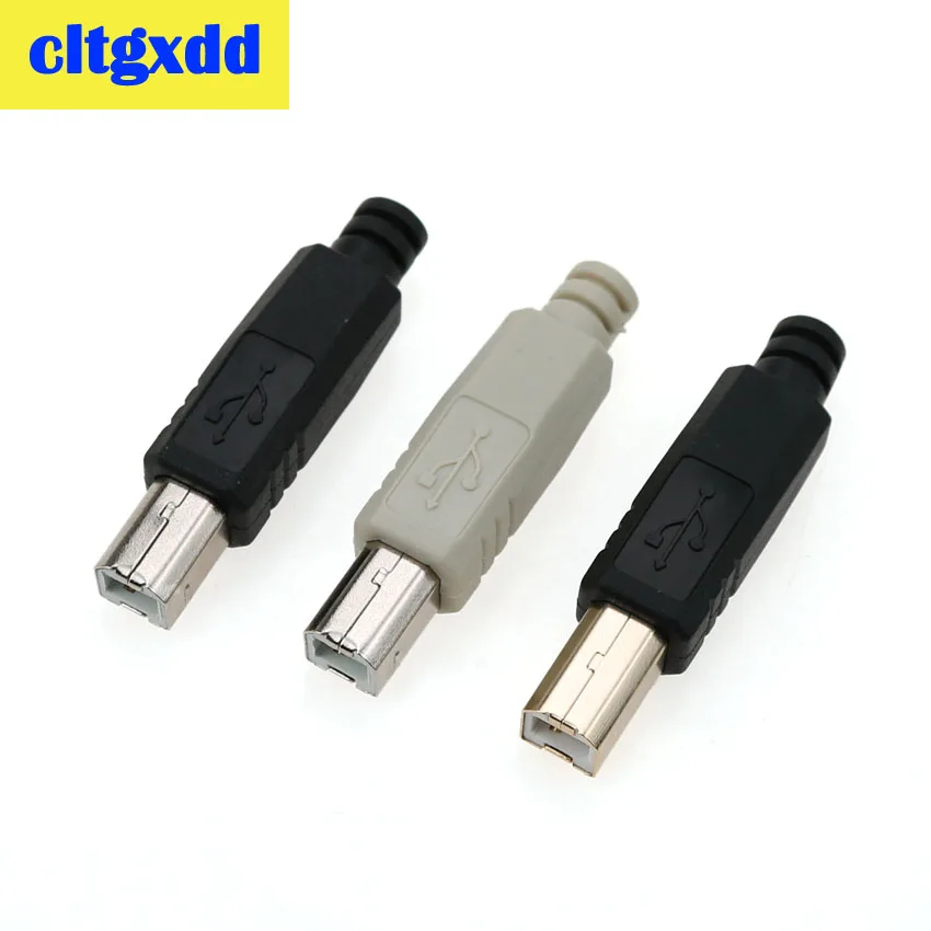 

cltgxdd DIY USB 2.0 B Type Male Printer Port Assembly Adapter Connector Plug Socket DIY Data cable plug Gold plated