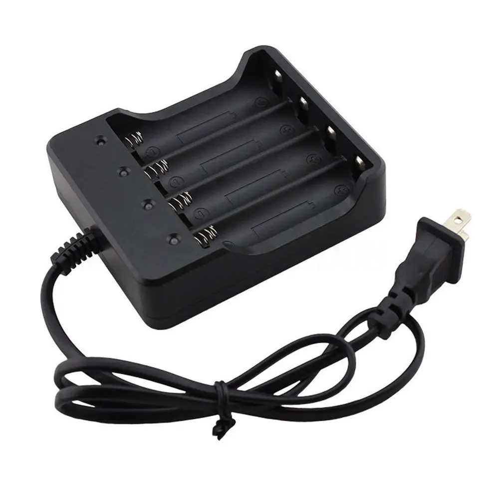 

EU/US Plug 4 Slots Line Charge Full From Shutdown Factory Fashlight Batteries Charger 3.7V 18650 Charger Li-ion Battery