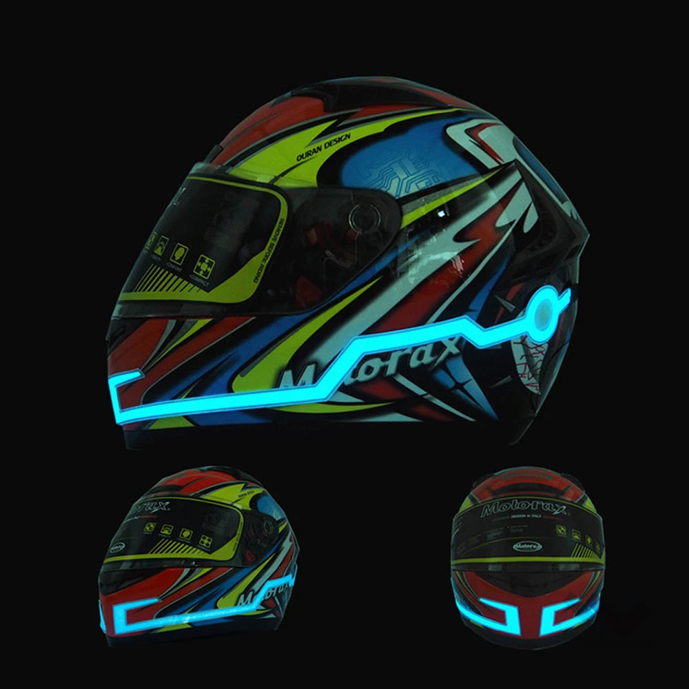 

Durable Motorcycle Helmet EL Cold Light LED Mode Night Time Riding Waterproof Kit Bar Flashing Stripe Signal Safety
