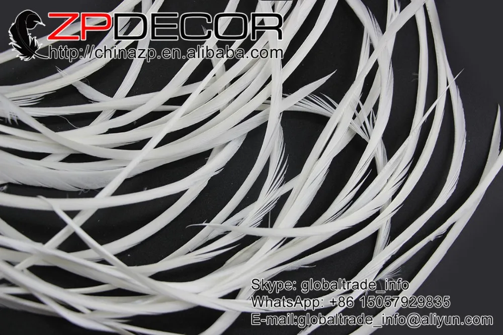 Dyed white Goose Biot Feather (5)