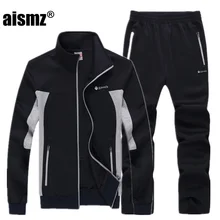 Aismz Для мужчин s Sportsuit набор Демисезонный модный свитер с капюшоном+ штаны Спортивная одежда комплект из двух предметов спортивные костюмы для Для мужчин Костюмы